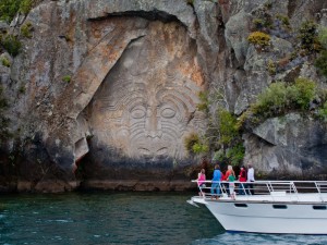 Maori Carvings on Lake Taupo 